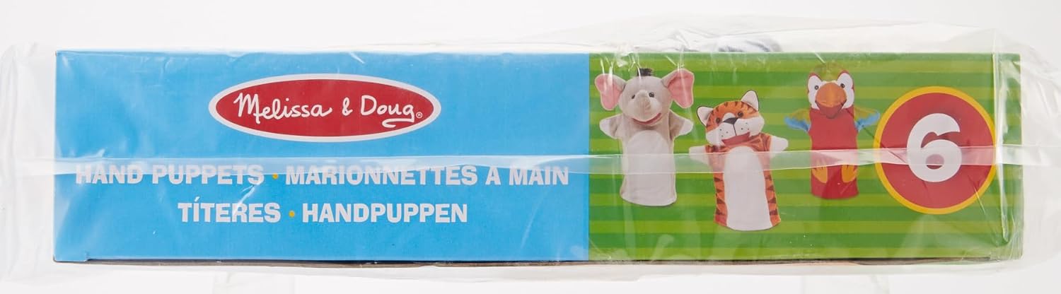 Melissa & Doug Safari Friends Hand Puppets | Puppets & Theaters | Plush Toy Hand Puppets | Soft Toy | 3+ | Gift for Boy or Girl,Multicolor,6.3 x 30.5 x 40.6 cm Safari Friends Single