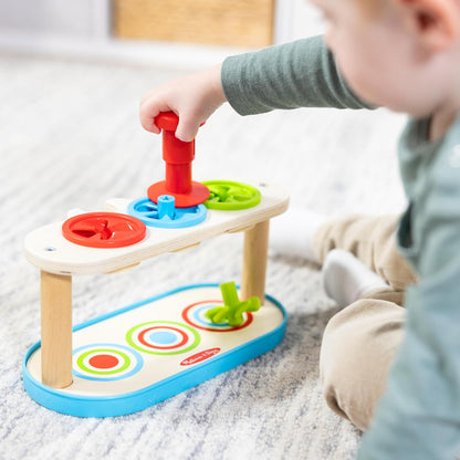 Melissa & Doug Match & Push Spinning Tops Developmental Skills Toy for Girls and Boys 2+ - FSC Certified