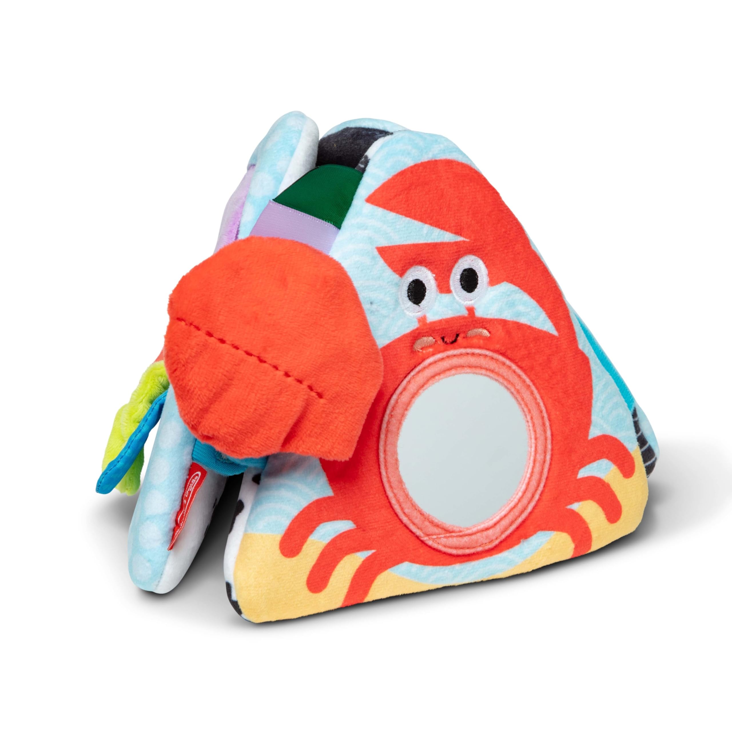 Melissa & Doug 50744 Ocean Tummy Time Triangle Infant Baby, Soft Sensory Textures, Mirror, Floor Toy for Newborns to Ages 6 Months, Multi-Coloured, 11.5 x 8.1 x 1.25