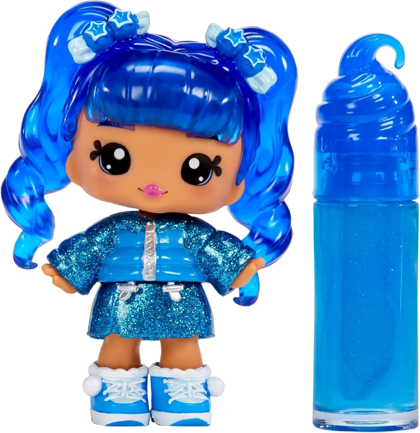 YUMMILAND Lipgloss Doll - Rory Blueberry - Muñeca Perfumada con Kit de Brillo de Labios DIY - Adecuado para Niñas y Niños mayores de 4 años
