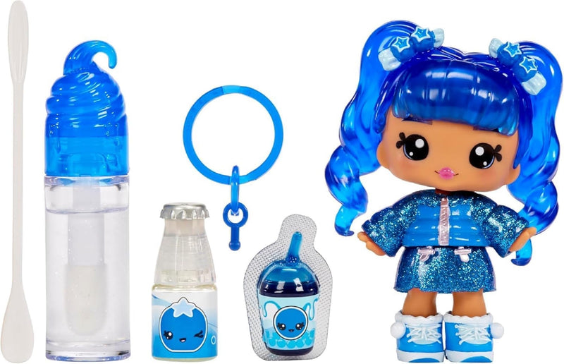 YUMMILAND Lipgloss Doll - Rory Blueberry - Muñeca Perfumada con Kit de Brillo de Labios DIY - Adecuado para Niñas y Niños mayores de 4 años
