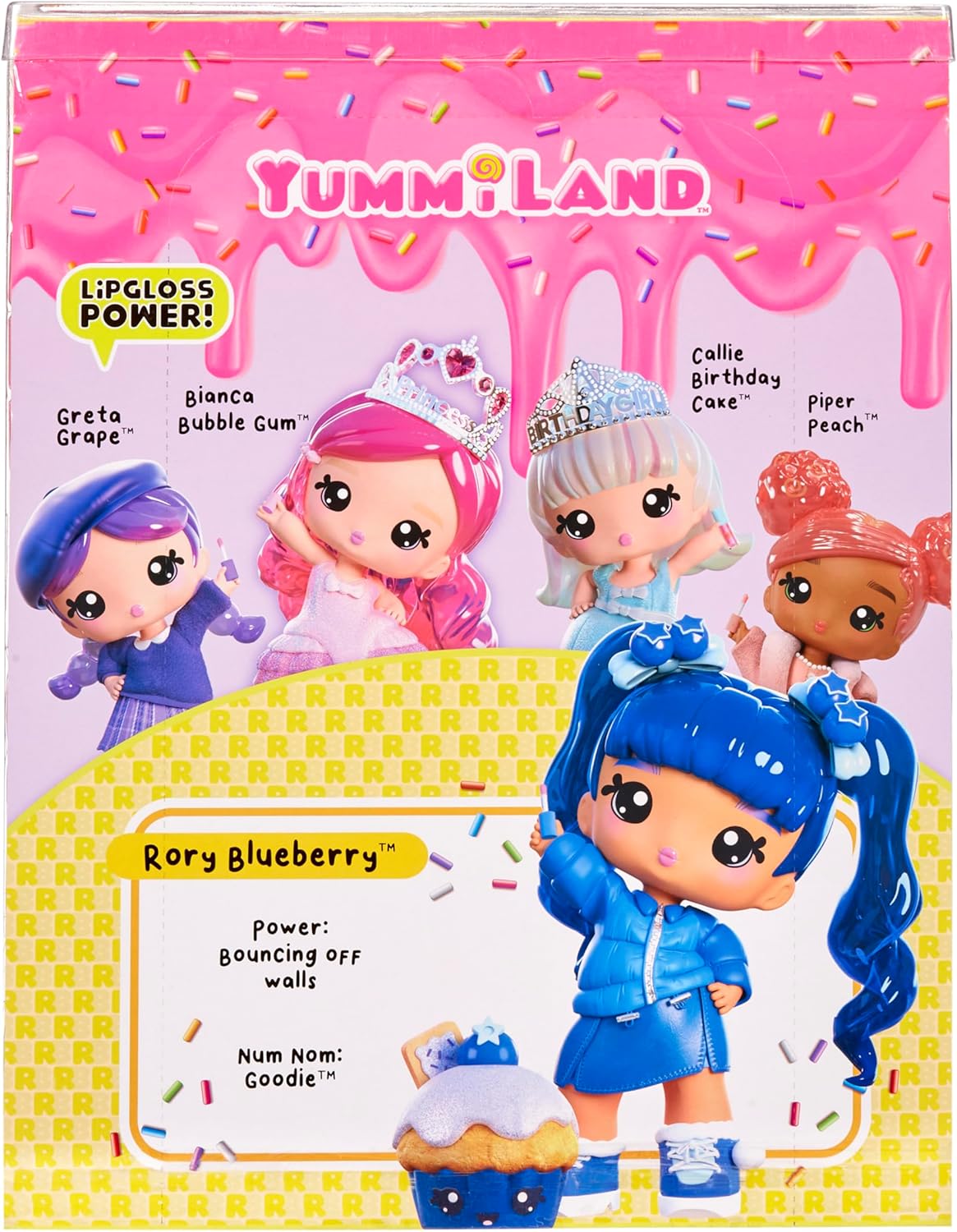 Yummiland Large Doll + Lipgloss Pet- Blueberry