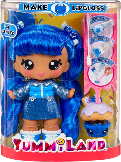 Yummiland Large Doll + Lipgloss Pet- Blueberry