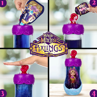 Magic Mixies - Pixlings Deluxe Pack Pippa the Firehorse Pixling Now With Shimmer Reveal! Create And Mix A Magic Potion That Magically Reveals A Beautiful 6.5" Pixling Doll