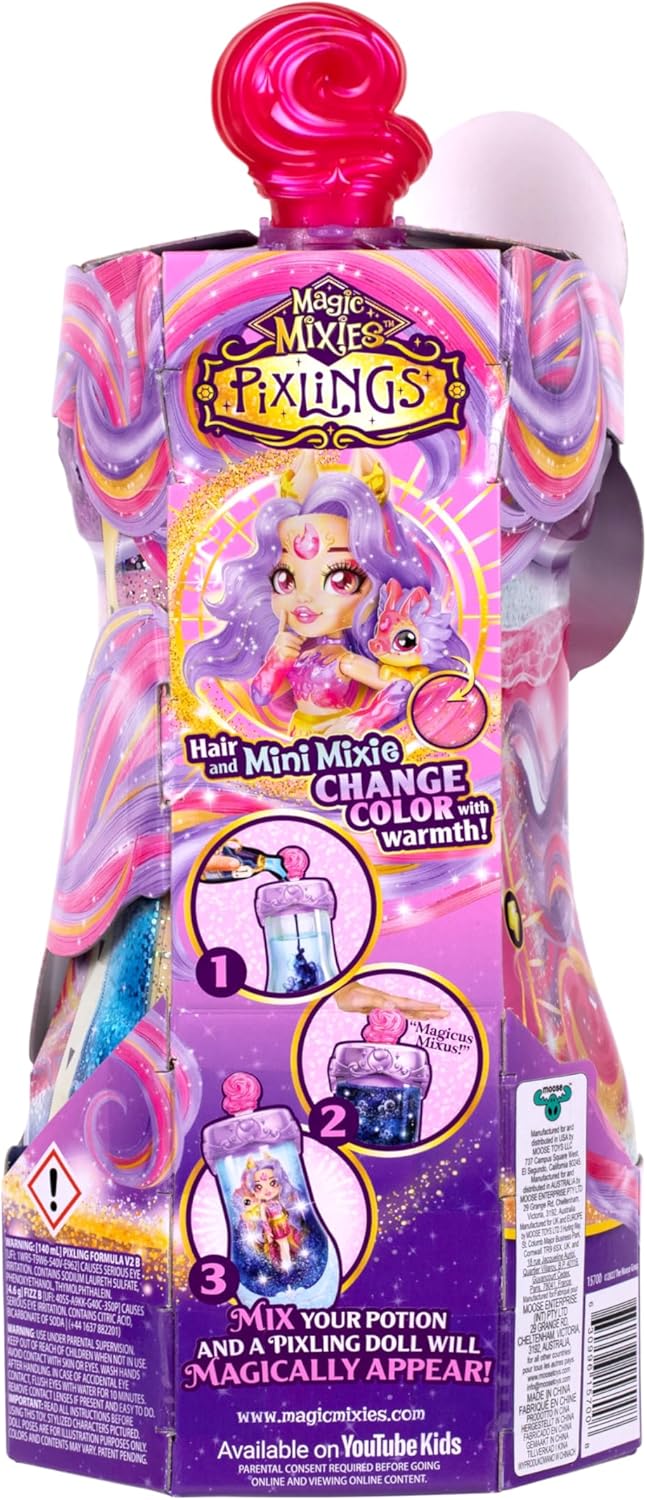 Magic Mixies - Pixlings Deluxe Pack Pippa the Firehorse Pixling Now With Shimmer Reveal! Create And Mix A Magic Potion That Magically Reveals A Beautiful 6.5" Pixling Doll