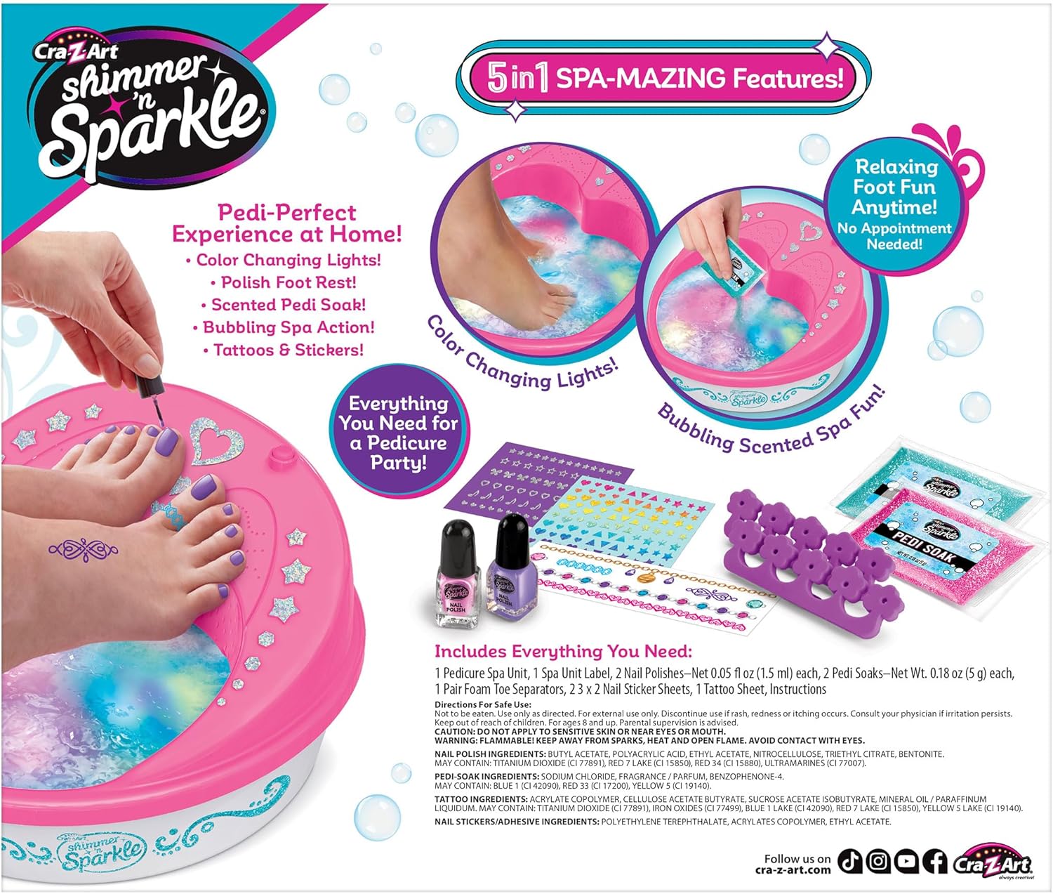 Shimmer N Sparkle - 5 In 1 Light Up Spa Salon (65628)
