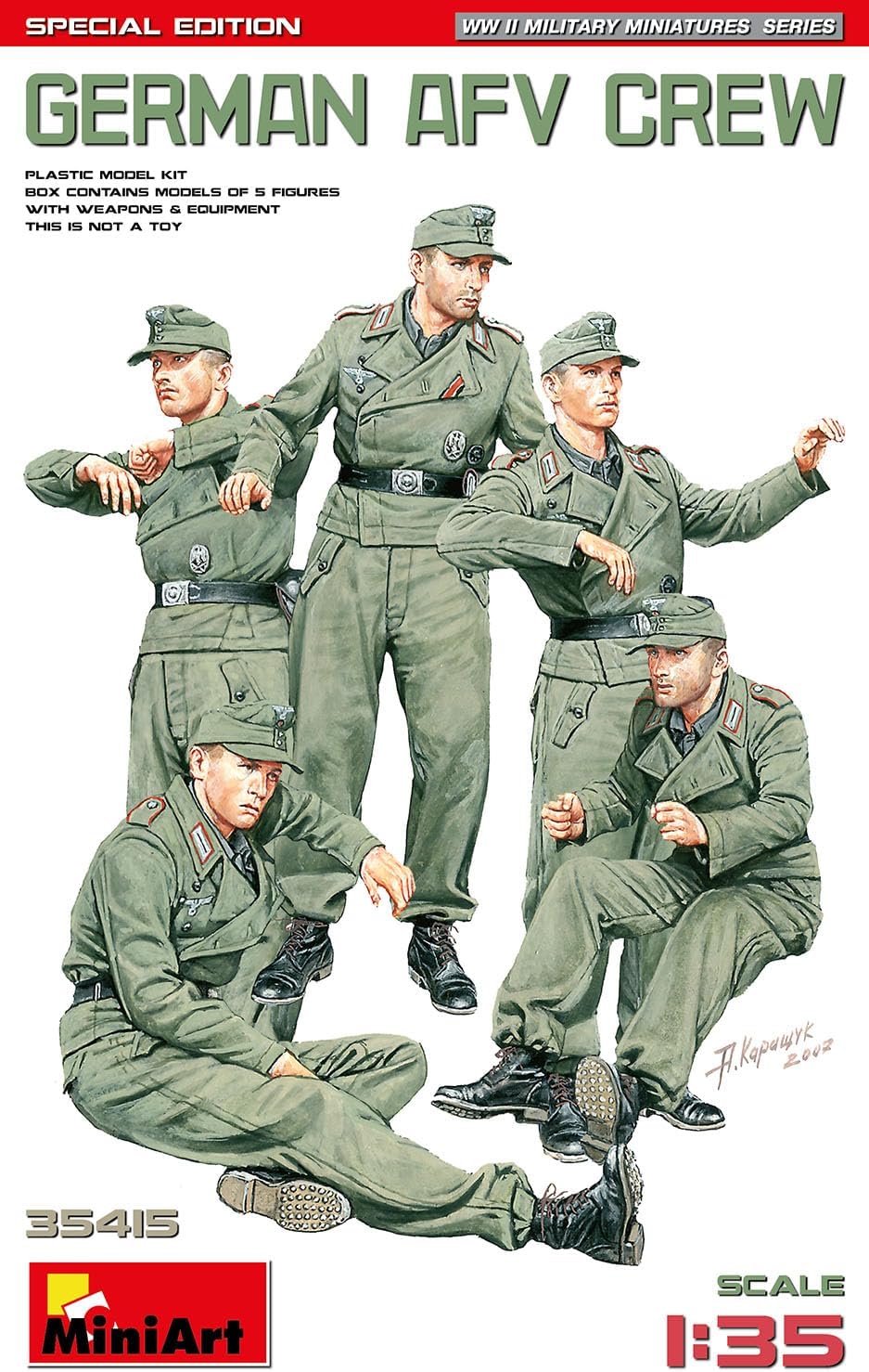 Miniart 1:35 - German AFV Crew, Special Edition, Molded Color