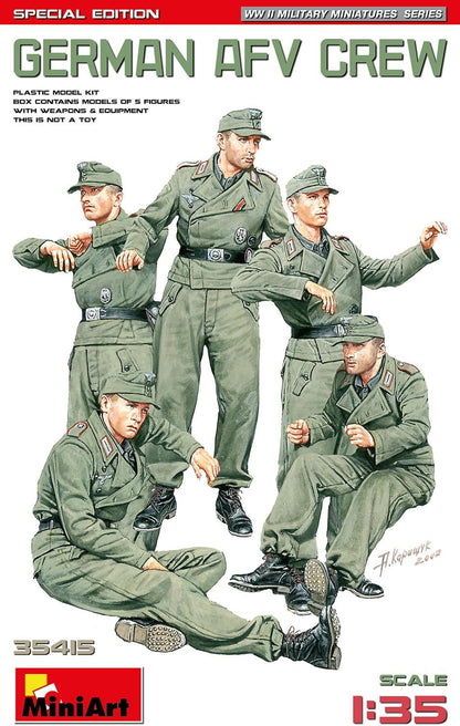 Miniart 1:35 - German AFV Crew, Special Edition, Molded Color
