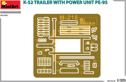 Miniart 1:35 - K-52 Trailer w/Power Unit PE-95, Molded Color