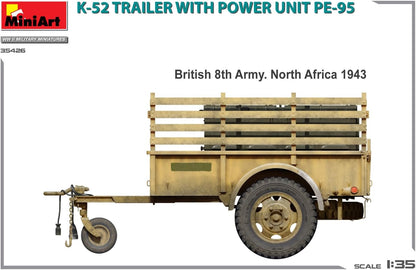 Miniart 1:35 - K-52 Trailer w/Power Unit PE-95, Molded Color