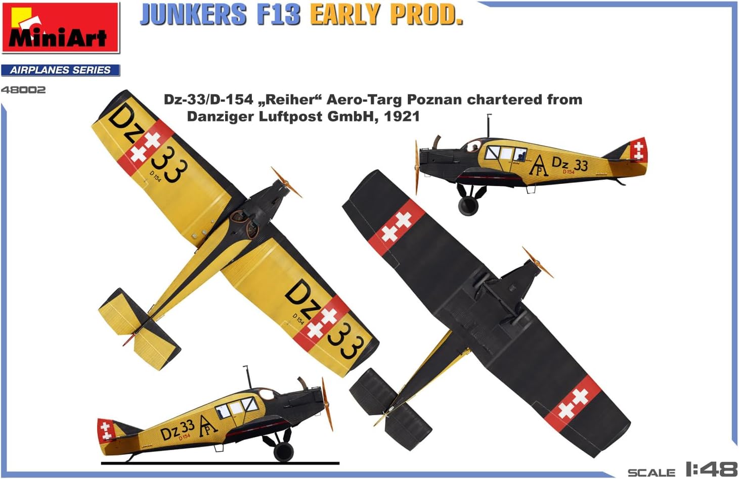 Miniart 1:48 - Junkers F13 Early Prod
