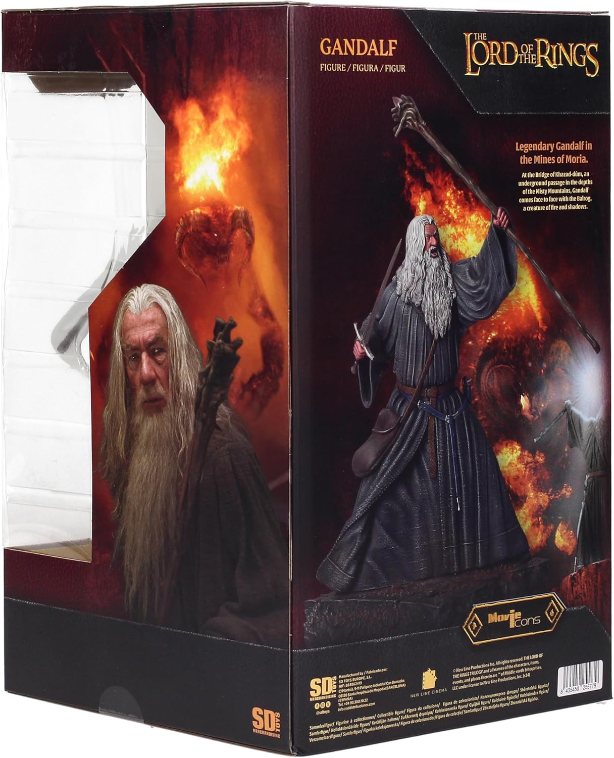 SD toys - Statue Le seigneur Des Anneaux - Gandalf Moria Battle 18cm - 8435450255779