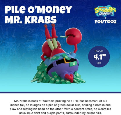 Youtooz Spongebob Squarepants Pile O'Money Mr. Krabs 4.1", Pile O'Money Mr. Krabs Vinyl Figure, Collectible Mr. Krabs from Spongebob Squarepants by Youtooz Spongebob Squarepants Collection Pile O Mone