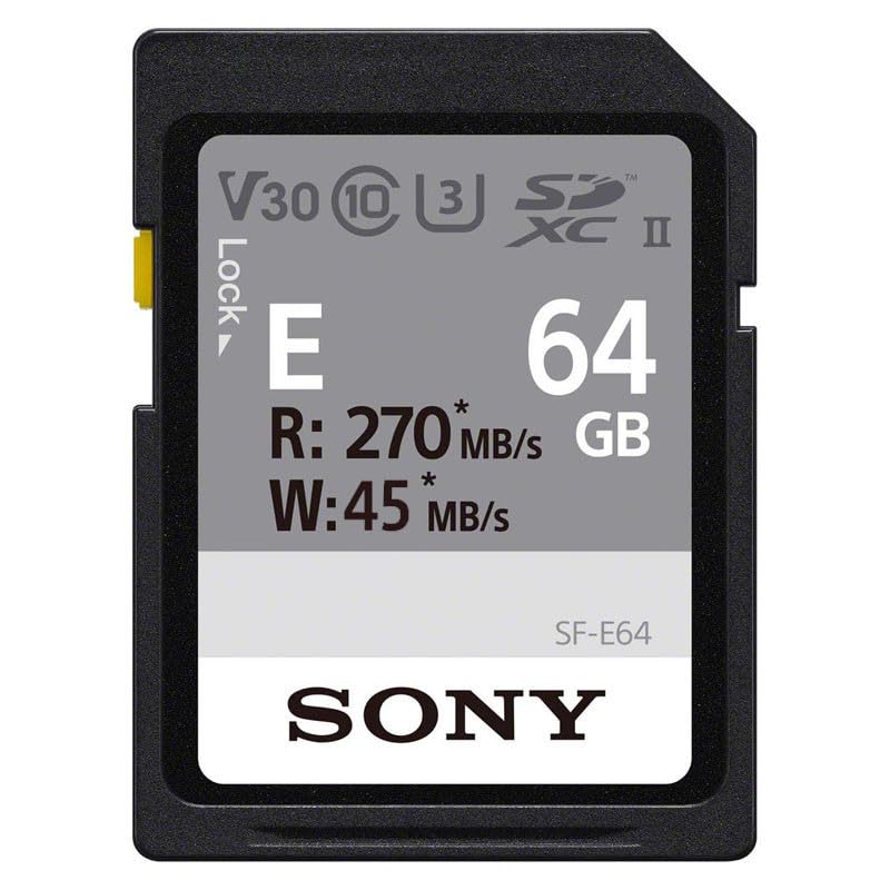 Sony Sdxc Sf-E Series 64Gb Uhs-Ii V30 - Sfe64A