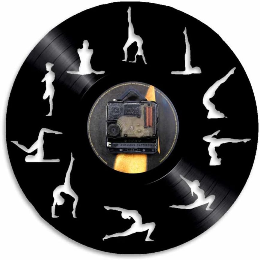 Wall Clock Record Yoga Studio Zen Vintage Vinyl Record Clock 7 Colors LED Luminous Wall Clock Modern Home Wall Decor Yogi Girl Gift