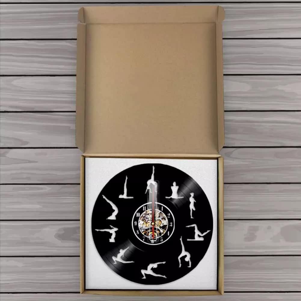 Wall Clock Record Yoga Studio Zen Vintage Vinyl Record Clock 7 Colors LED Luminous Wall Clock Modern Home Wall Decor Yogi Girl Gift