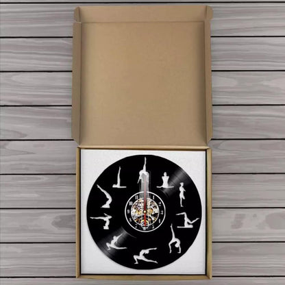 Wall Clock Record Yoga Studio Zen Vintage Vinyl Record Clock 7 Colors LED Luminous Wall Clock Modern Home Wall Decor Yogi Girl Gift