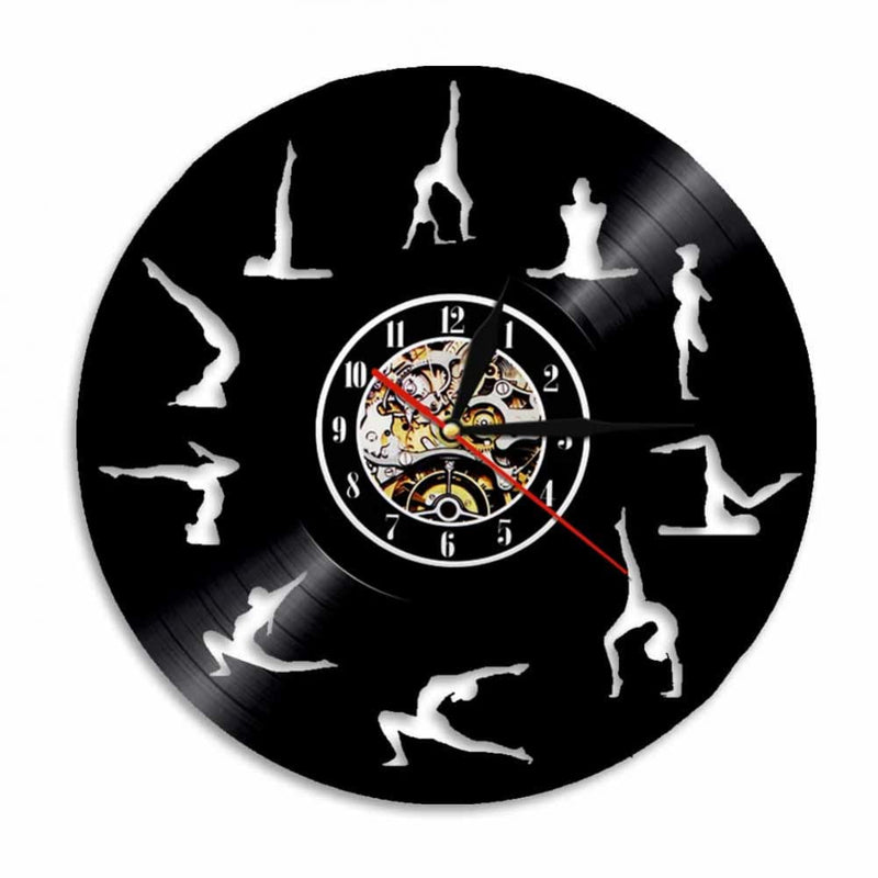 Wall Clock Record Yoga Studio Zen Vintage Vinyl Record Clock 7 Colors LED Luminous Wall Clock Modern Home Wall Decor Yogi Girl Gift