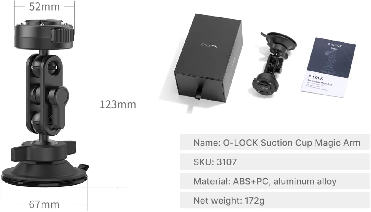 Ulanzi O-LOCK Suction Cup Magic Arm for iPhone
