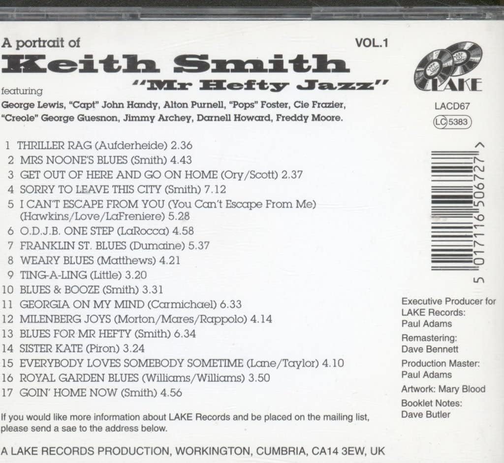 A Portrait Of Keith Smith: VOL. 1;'Mr Hefty Jazz'