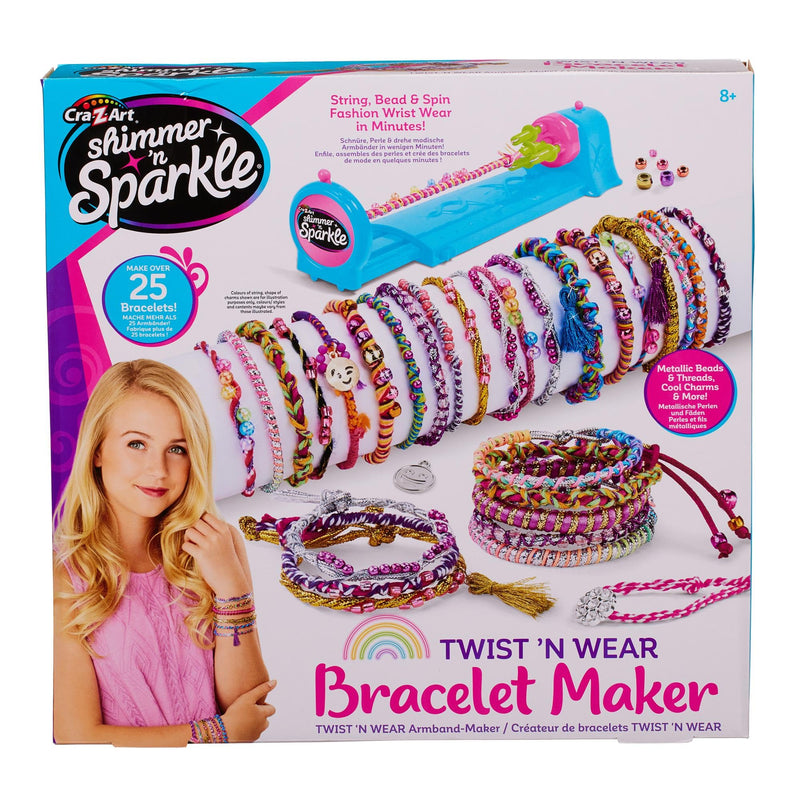 CRA-Z-ART Shimmer N Sparkle Twist N Wear Fashion Maker Bracelet Maker Friendship Bracelet Craft kit for Kids Jewellery Making Sets Birthday Gifts for Girls