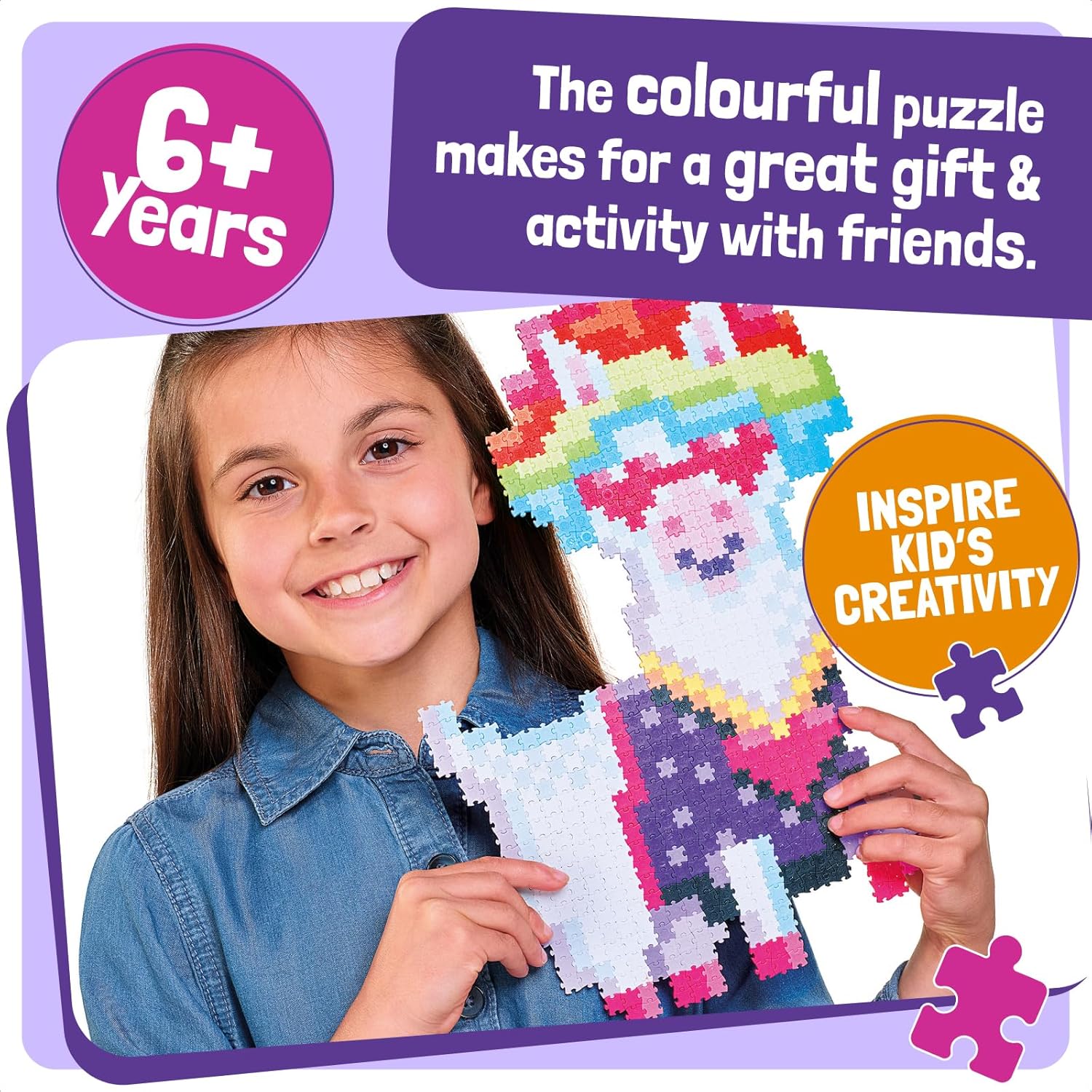 Fat Brain Toys Jixelz Magic Moves Art Set 1250 Pcs - Pixel Art Craft Kits for Kids, Joins Together Without Glue, Water or Ironing - Jigsaw Mosaic Tiles Arts and Crafts for Kids 6 Years Plus