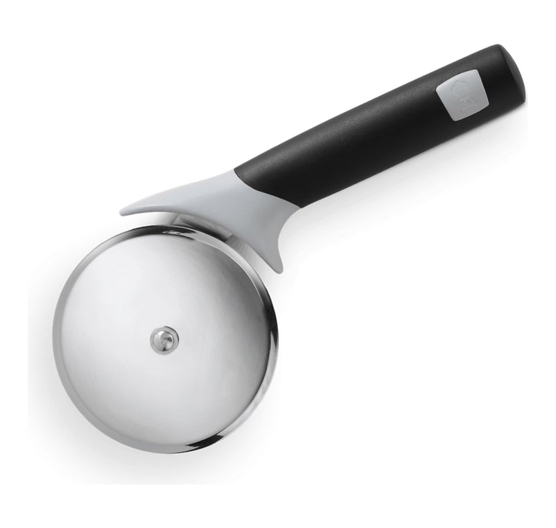 Weber Pizzaschneider, mit extra großem Schneiderad für dicke oder dünne Pizzaböden, aus Edelstahl, mit Komfortgriff, spülmaschinenfest - Schwarz / Silber (6690)