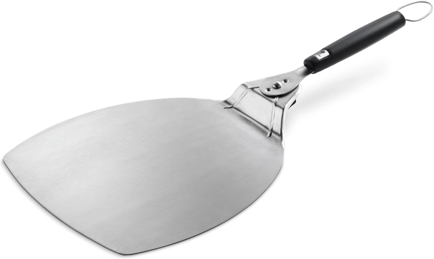 Weber Pizzaschneider, mit extra großem Schneiderad für dicke oder dünne Pizzaböden, aus Edelstahl, mit Komfortgriff, spülmaschinenfest - Schwarz / Silber (6690)