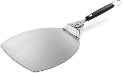 Weber Pizzaschneider, mit extra großem Schneiderad für dicke oder dünne Pizzaböden, aus Edelstahl, mit Komfortgriff, spülmaschinenfest - Schwarz / Silber (6690)