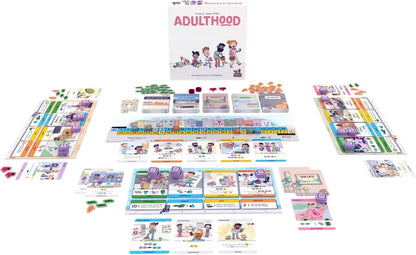 Brotherwise Games Adulthood – Relatable Life Strategy Board Game, Navigate Challenges of Growing Up, Fun for 2-4 Players, Ages 13+