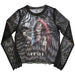 Janis Joplin Ladies Crop Top: Pearl Garden (Mesh) (Medium)