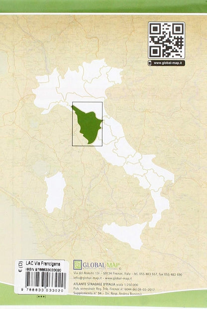 Via Francigena In Toscana. Carta Escursionistica 1:50.000