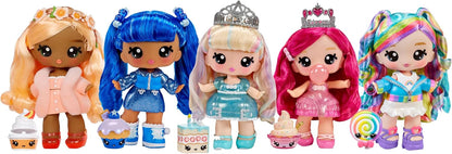 YUMMILAND Grote Pop en Num Nom Lipgloss Huisdier - Piper Peach en Swirlyboo - Geurende Karakterpop met DIY Lipgloss Set - Geschikt voor Kinderen Vanaf 4 Jaar