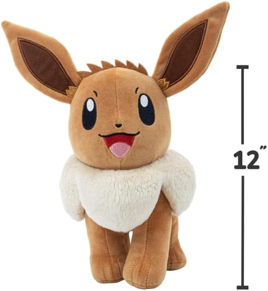 Pokémon PKW2456-30 cm Plüsch – Eevee, offizieller Plüsch