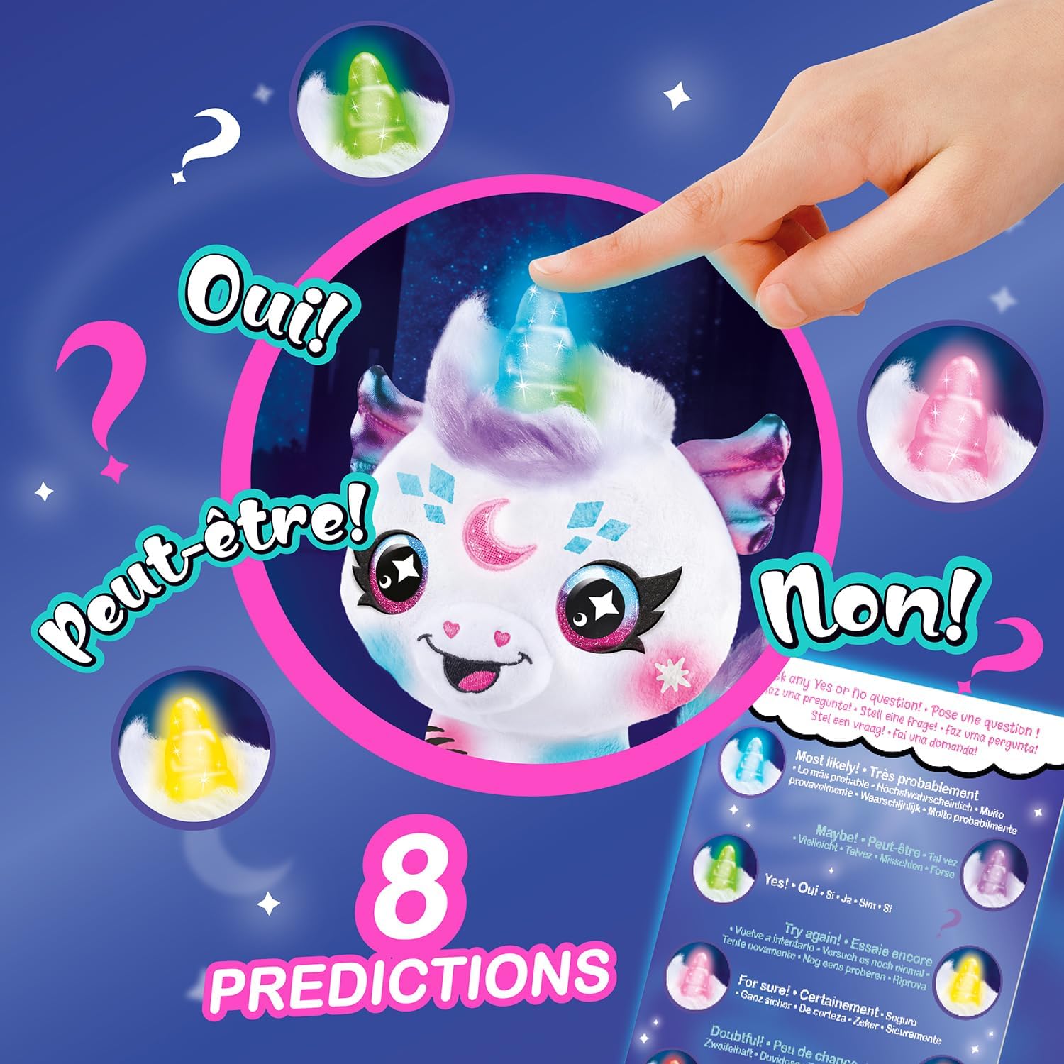 Airbrush Plush Customisable cosmic unicorn plush - decorate your own plush, wash & repeat, ask your unicorn a question and reveal the answer with the magic horn, White