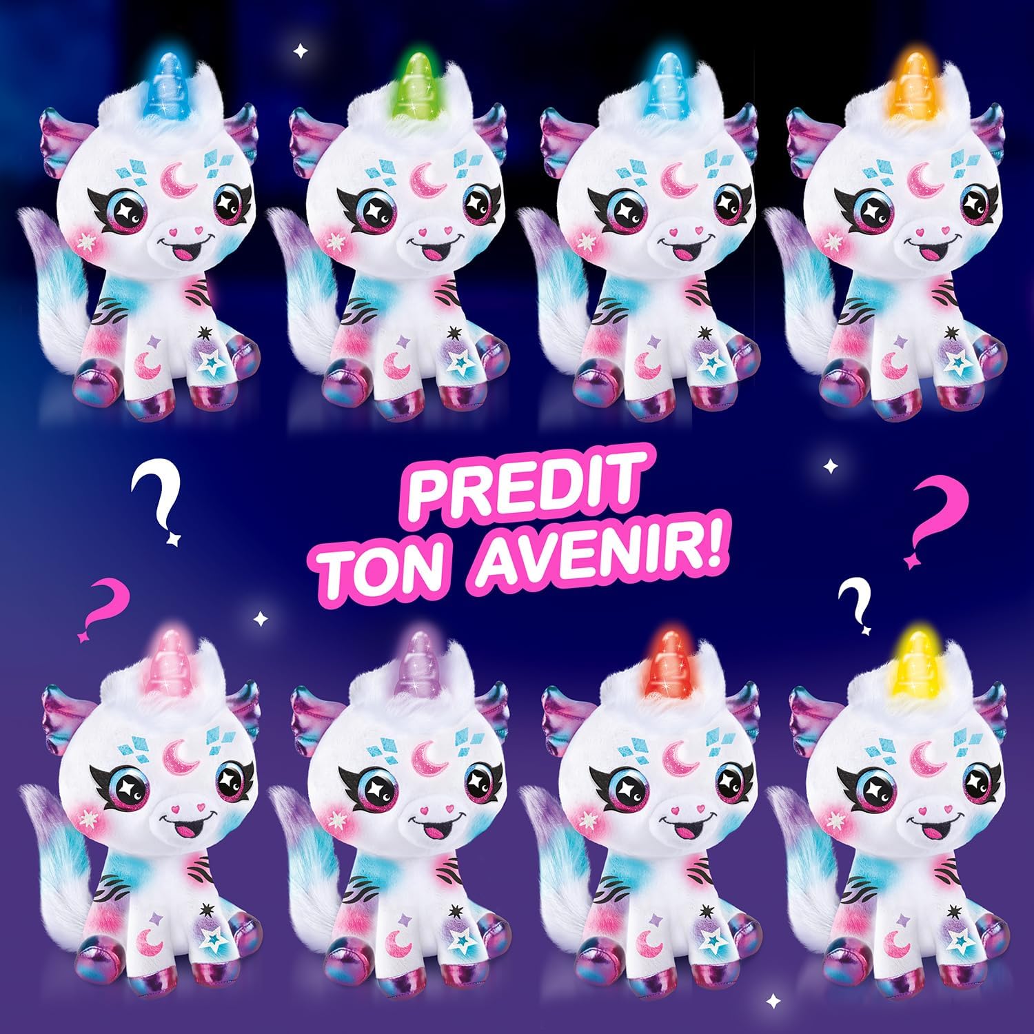 Airbrush Plush Customisable cosmic unicorn plush - decorate your own plush, wash & repeat, ask your unicorn a question and reveal the answer with the magic horn, White