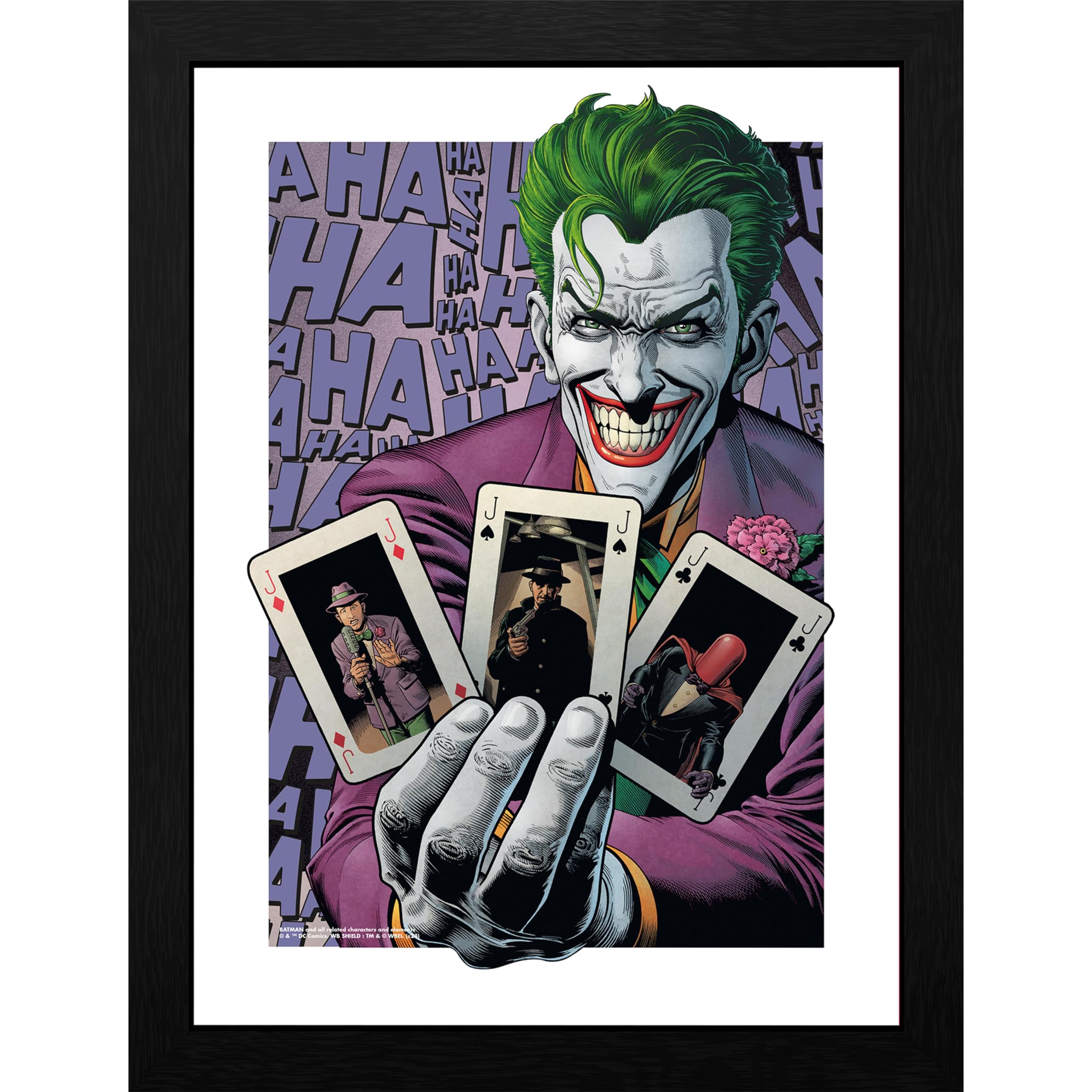 Dc Comics - Framed Print The Joker Haha Cards (30X40) X2