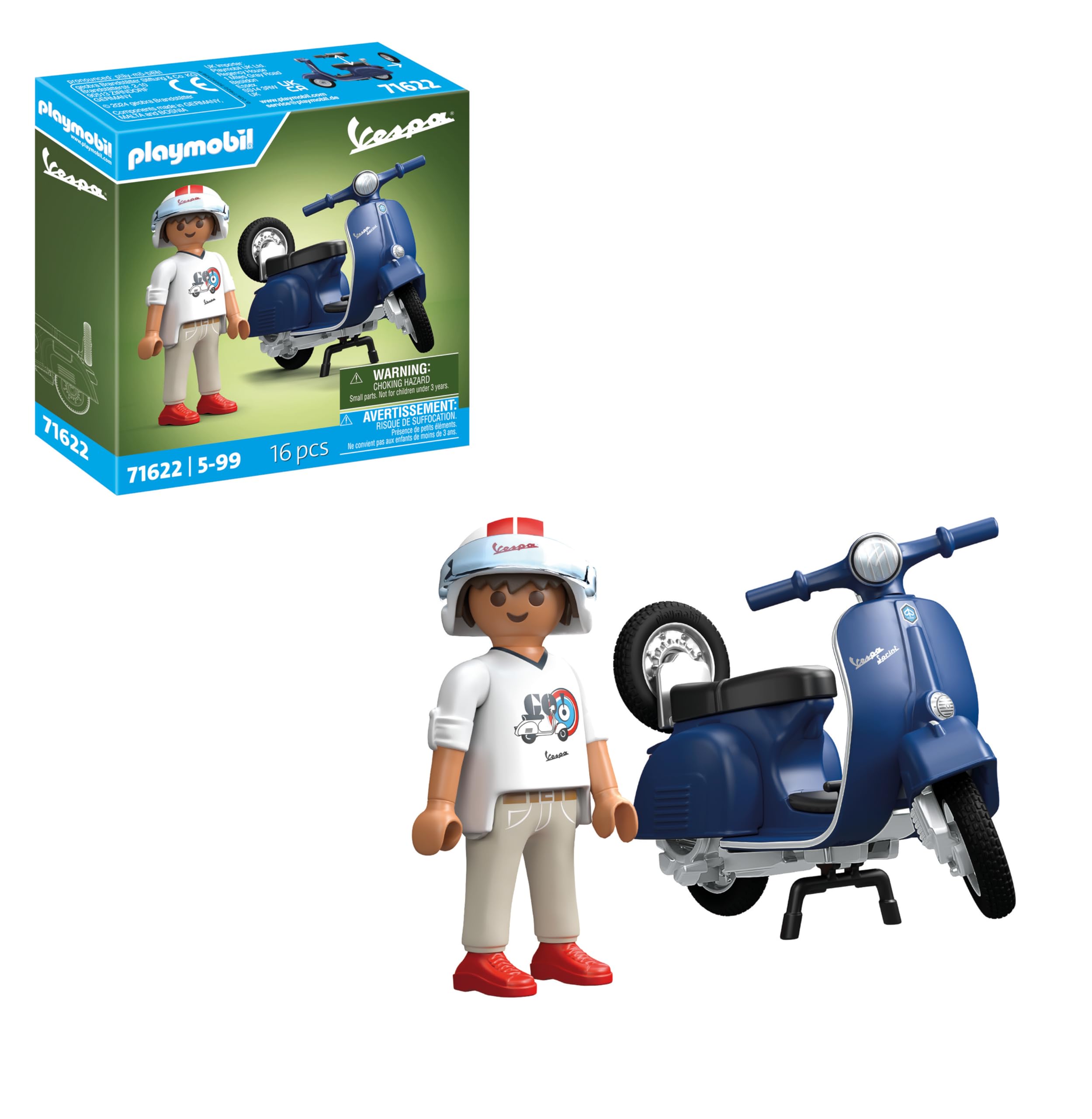 Playmobil - 1969 Vespa 150 Sprint Veloce, Blue (71622)