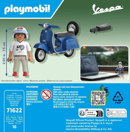Playmobil - 1969 Vespa 150 Sprint Veloce, Blue (71622)