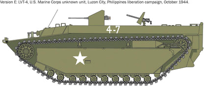Italeri 6752 1:35 LVT-4 Water Buffalo, Stand Model Building, Crafts, Hobby, Gluing, Plastic, Detailed Military Kit, Tank 1:56