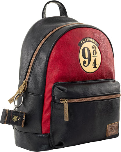 Pyramid Internationa Harry Potter, GRYFFINDOR, HUFFLEPUFF, RAVENCLAW & Dark Arts Fashion Backpack - Luxury Faux Leather, Unique Lining, Matching Zipper Accessory, Inner & Outer Pockets, Bold & Edgy