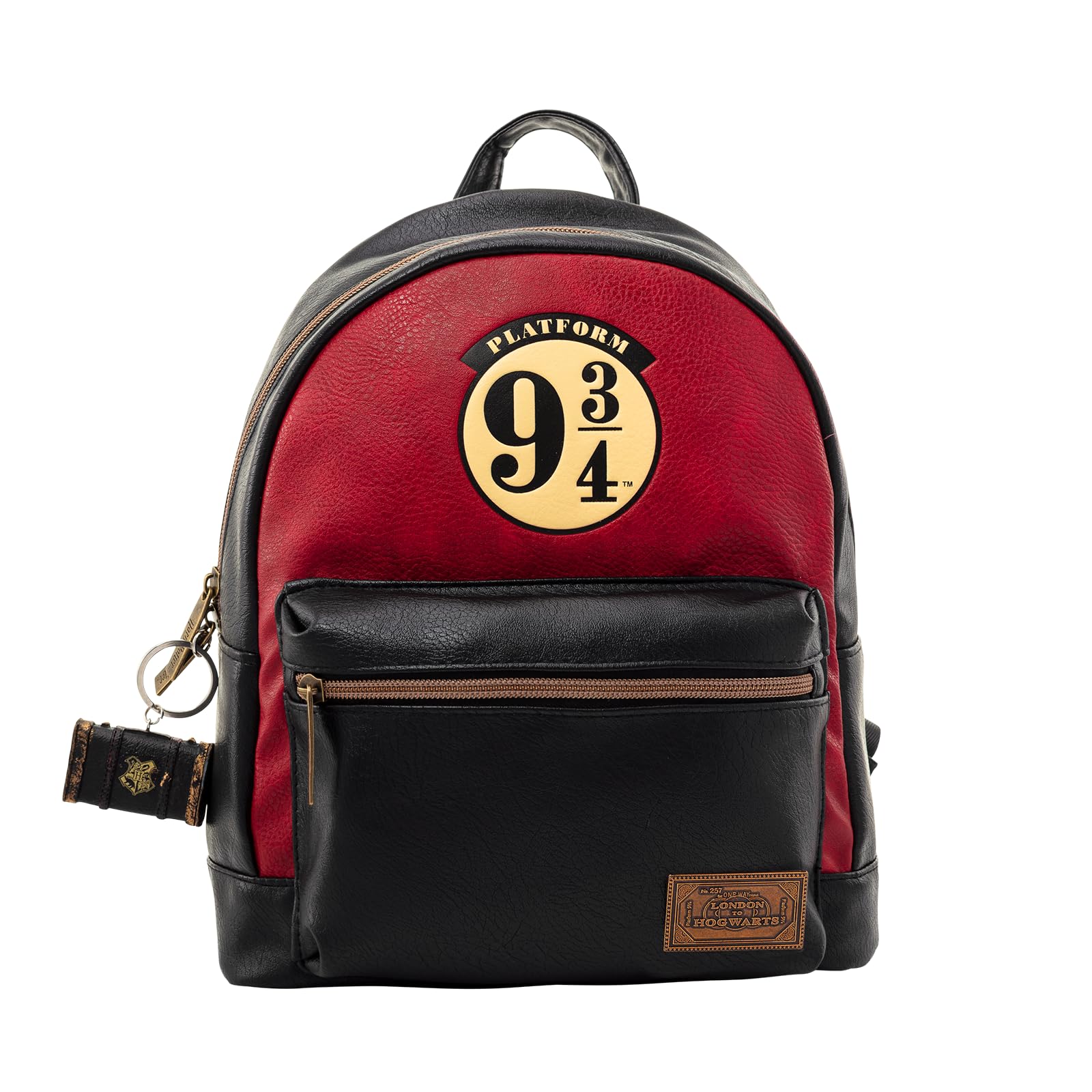 Pyramid Internationa Harry Potter, GRYFFINDOR, HUFFLEPUFF, RAVENCLAW & Dark Arts Fashion Backpack - Luxury Faux Leather, Unique Lining, Matching Zipper Accessory, Inner & Outer Pockets, Bold & Edgy