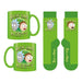 Pyramid International Ensemble tasse et chaussettes Rick and Morty – Motif amusant Rick and Morty, comprend des chaussettes confortables assorties, durables et passent au micro-ondes, excellent choix