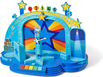 Learning Resources Numberblock Five’s Magical Superstar Stage, Toys for 3 Year Old Boys and Girls, Deluxe Playset with Five Figure Included