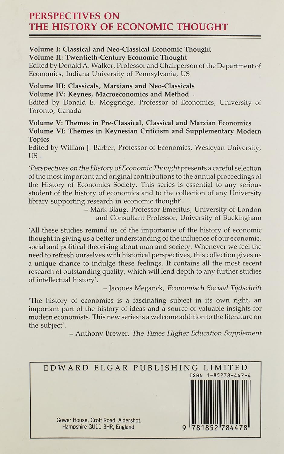 PERSPECTIVES ON THE HISTORY OF ECONOMIC THOUGHT