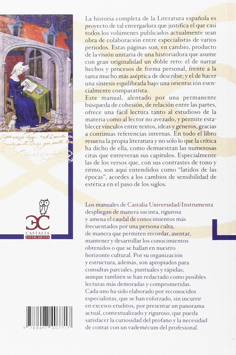 Manual de Historia de la Literatura española 1