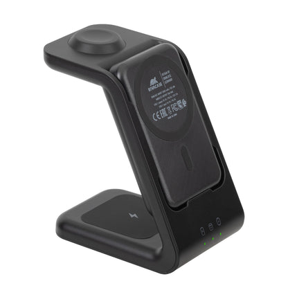 RIVACASE VA4917 Caricabatterie Wireless Qi 15W con batteria esterna con funzione di ricarica rapida QC/PD 5000 mAh, power bank rimovibile integrato