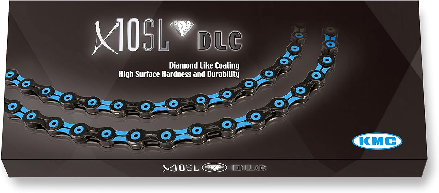 KMC Bicycle Chain X10sl DLC 10-FA 116 Link Black/Blue