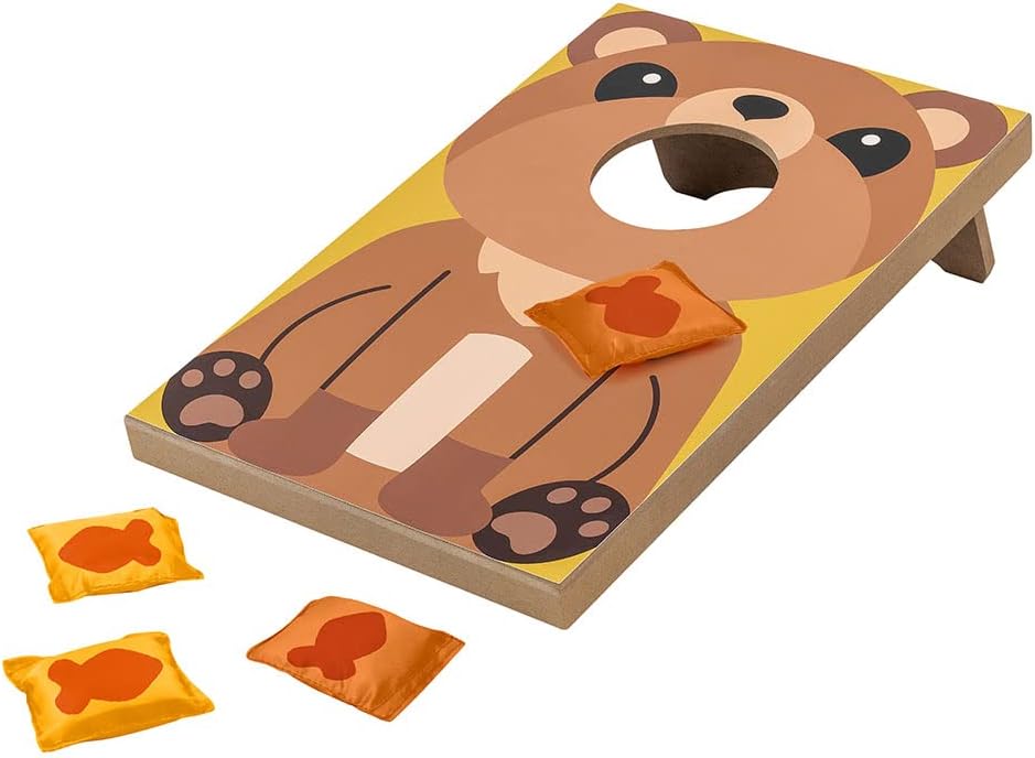 Professor PUZZLE Puzzle | Feed the Bears Bean Bag Toss | Board Game | Ages 4+ | Players, PROSCG7935, Brown, Outdoor Collection