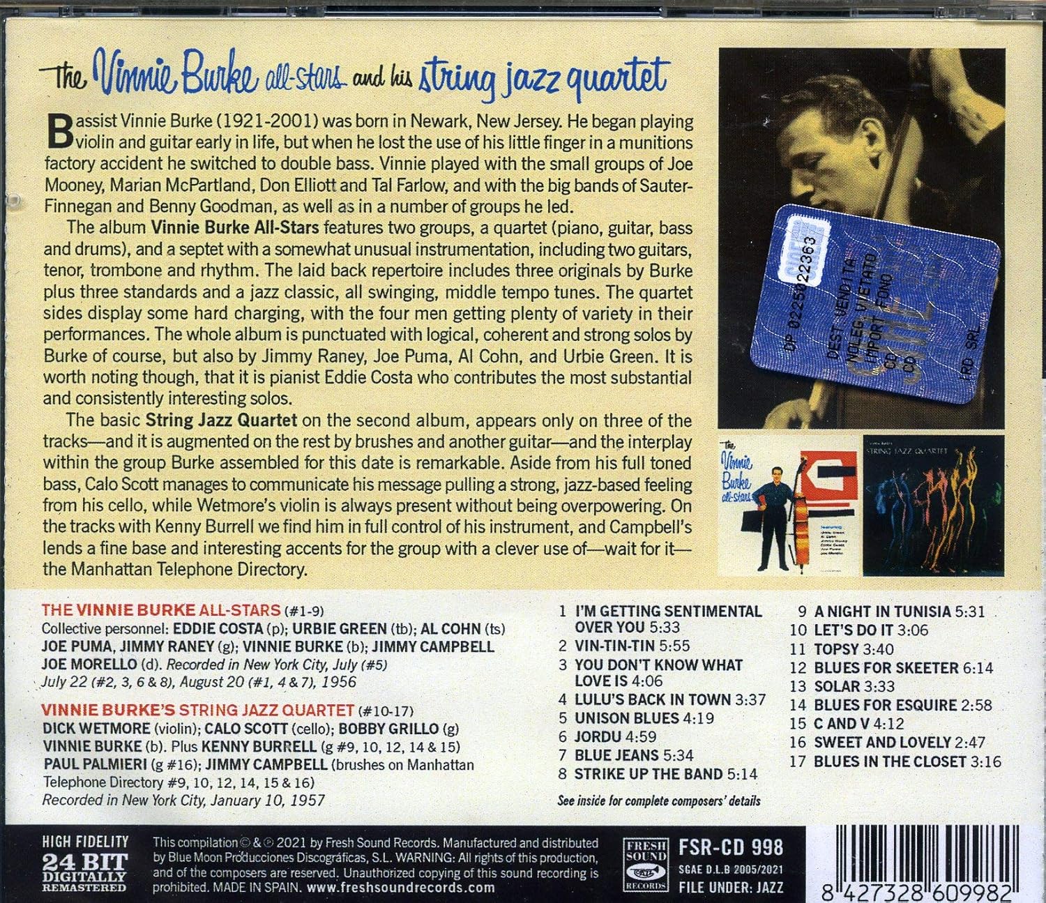 Vinnie Burke All-Stars - And His String Jazz Quartet